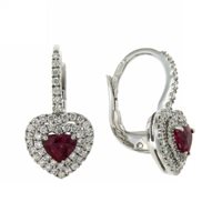 Earrings Mirco Visconti Woman in White Gold Rubino 0.57 Ct ABA1033/3R - ABA1033/3R